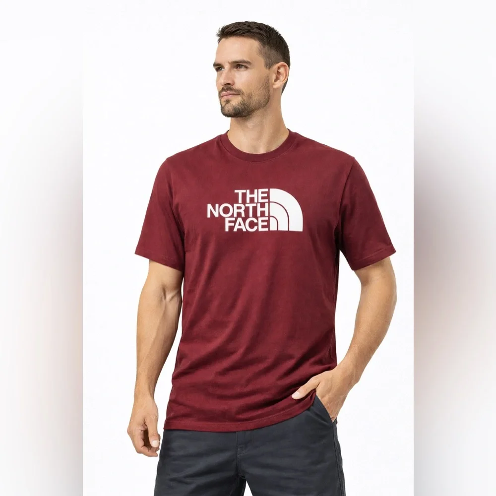 The North Face Burgundy Logo Graphic T-Shirt Men’s Large Outdoor Casual Tee